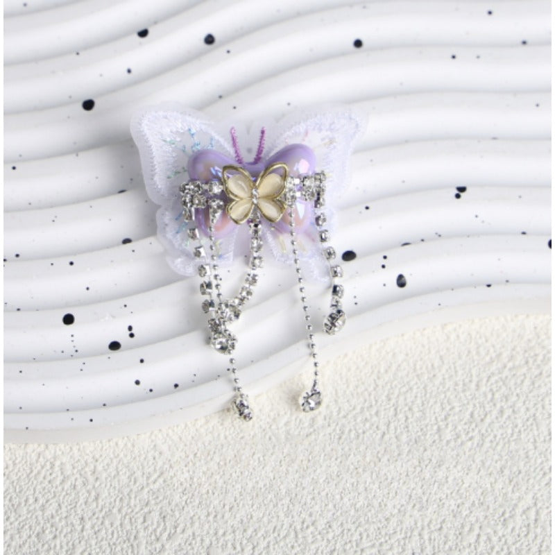 Wholesale 2pcs Fantasy Embroidery Bow Knots Pearl Plastic Beads
